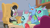 Size: 1920x1080 | Tagged: safe, screencap, carapace (g4), ocellus, octavia melody, spiracle, changedling, changeling, earth pony, pony, a horse shoe-in, g4, season 9, armchair, bowtie, chair, cute, diaocelles, female, mare, tavibetes