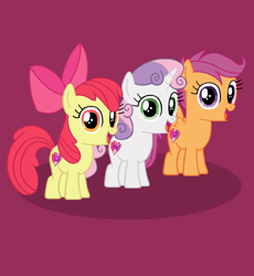 Size: 2832x3076 | Tagged: safe, artist:cybertronianbrony, apple bloom, scootaloo, sweetie belle, earth pony, pegasus, pony, unicorn, g4, adorabloom, cute, cutealoo, cutie mark, cutie mark crusaders, diasweetes, high res, the cmc's cutie marks