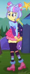 Size: 368x890 | Tagged: safe, screencap, supernova zap, equestria girls, equestria girls series, g4, lost and pound, spoiler:choose your own ending (season 2), spoiler:eqg series (season 2), arm behind back, cropped, female, lost and pound: spike, outdoors, solo, su-z, su-z-betes