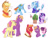 Size: 6000x4500 | Tagged: safe, alternate version, artist:chub-wub, applejack, big macintosh, li'l cheese, little mac, phyllis, rainbow dash, starlight glimmer, sugar belle, trixie, cat, earth pony, pegasus, pony, unicorn, g4, the last problem, alternate hairstyle, angry, applejack's hat, babysitter trixie, bandana, beard, blank flank, cellphone, chair, chat, chest fluff, clothes, cowboy hat, desk, facial hair, female, glasses, glowing horn, hat, hoodie, horn, levitation, magic, male, mare, markings, mirror, missing cutie mark, older big macintosh, older li'l cheese, older little mac, older sugar belle, one eye closed, open mouth, phone, pigtails, plant, raised hoof, redesign, scissors, ship:sugarmac, shipping, shirt, simple background, smartphone, stallion, straight, sweat, sweatdrop, telekinesis, twintails, unshorn fetlocks, vest, white background, wink