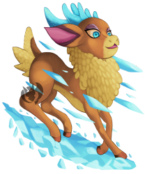 Size: 3000x3600 | Tagged: safe, artist:kenisu-of-dragons, velvet (tfh), deer, reindeer, them's fightin' herds, antlers, community related, female, high res, ice, simple background, solo, transparent background