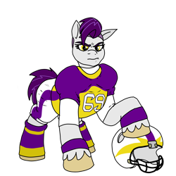 Size: 3600x3600 | Tagged: safe, artist:pony quarantine, oc, oc only, oc:bella blitz, earth pony, pony, american football, female, helmet, high res, mare, simple background, sports, transparent background