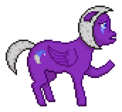 Size: 688x632 | Tagged: safe, artist:krixwell, oc, oc only, oc:moon dream, pegasus, pony, fanfic:dreamers and the moon, crying, pixel art, sad