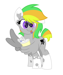 Size: 1500x1800 | Tagged: safe, artist:ponkus, oc, oc only, oc:odd inks, pegasus, pony, blue tongue, cup, cute, drink, female, mare, simple background, solo, straw, tongue out, transparent background, wing hands, wings