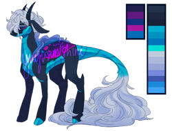 Size: 1280x973 | Tagged: safe, artist:yuyusunshine, oc, oc only, changepony, hybrid, interspecies offspring, offspring, parent:princess luna, parent:thorax, parents:thuna, reference sheet, simple background, solo, transparent background, watermark