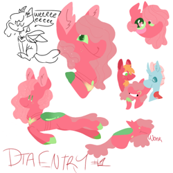 Size: 427x427 | Tagged: safe, artist:stapledseahorse, big macintosh, ocellus, oc, changepony, hybrid, g4, bust, female, interspecies offspring, looking at you, male, ocellumac, offspring, parent:big macintosh, parent:ocellus, parents:ocellumac, shipping, simple background, straight, white background