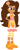 Size: 222x560 | Tagged: safe, artist:selenaede, artist:user15432, human, equestria girls, g4, barely eqg related, base used, boots, brown hair, clothes, crossover, dress, equestria girls style, equestria girls-ified, flower, flower in hair, hairpin, hand on hip, orange blossom (strawberry shortcake), orange dress, shoes, socks, solo, strawberry shortcake, strawberry shortcake's berry bitty adventures