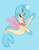 Size: 1560x1976 | Tagged: safe, artist:cybertronianbrony, princess skystar, seapony (g4), g4, my little pony: the movie, blue eyes, cute, female, fins, fish tail, flower, flower in hair, freckles, jewelry, looking at you, necklace, open mouth, pearl necklace, skyabetes, smiling, solo, wings