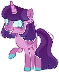 Size: 1425x1740 | Tagged: safe, artist:kurosawakuro, oc, oc only, alicorn, pony, base used, colored pupils, female, magical lesbian spawn, offspring, parent:tempest shadow, parent:twilight sparkle, parents:tempestlight, simple background, solo, teenager, transparent background