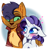 Size: 402x419 | Tagged: safe, artist:esmeia, capper dapperpaws, rarity, abyssinian, pony, unicorn, anthro, g4, my little pony: the movie, blushing, bust, capperity, chest fluff, colored pupils, cute, female, floating heart, floppy ears, heart, looking at each other, male, mare, shipping, smiling, straight