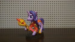 Size: 2560x1440 | Tagged: safe, starlight glimmer, pony, unicorn, g4, craft, female, figure, figurine, mare, outfit, solo
