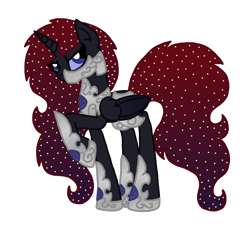 Size: 1216x1120 | Tagged: safe, artist:kitistrasza, oc, oc only, oc:starlight rider, alicorn, pony, alicorn oc, armor, horn, simple background, solo, transparent background, wings