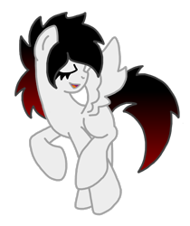 Size: 2244x2673 | Tagged: safe, artist:kitistrasza, oc, oc only, oc:high voltage, pegasus, pony, eyes closed, high res, pegasus oc, simple background, solo, transparent background, wings