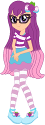 Size: 196x543 | Tagged: safe, artist:selenaede, artist:user15432, human, equestria girls, g4, barely eqg related, base used, bow, clothes, crossover, dress, equestria girls style, equestria girls-ified, glasses, gradient hair, hair bow, pink hair, shoes, socks, solo, stockings, strawberry shortcake, strawberry shortcake's berry bitty adventures, sweet grapes, thigh highs