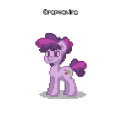 Size: 400x400 | Tagged: safe, oc, oc only, earth pony, pony, pony town, grape, simple background, solo, transparent background