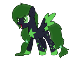 Size: 1500x1164 | Tagged: safe, artist:estefania200, oc, oc only, oc:diamond star, pegasus, pony, green eyes, open mouth, pegasus oc, simple background, solo, surprised, transparent background, wings