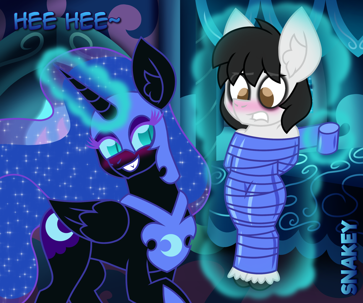 #2371814 - questionable, artist:snakeythingy, nightmare moon, oc, oc ...