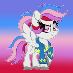 Size: 2200x2200 | Tagged: safe, artist:missbramblemele, oc, oc only, oc:northstar, pegasus, pony, clothes, female, high res, hoodie, mare, solo