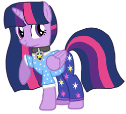 Size: 1135x1026 | Tagged: safe, artist:徐詩珮, twilight sparkle, alicorn, pony, series:sprglitemplight diary, series:sprglitemplight life jacket days, series:springshadowdrops diary, series:springshadowdrops life jacket days, g4, alternate universe, base used, chase (paw patrol), clothes, cute, equestria girls outfit, pajamas, paw patrol, simple background, transparent background, twilight sparkle (alicorn)