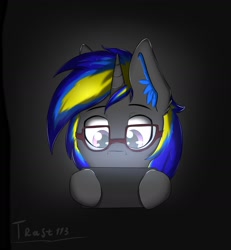 Size: 1600x1728 | Tagged: safe, artist:trast113, oc, oc only, oc:rapid shadow, pony, unicorn, bust, cellphone, ear fluff, glasses, hooves, male, phone, portrait, smartphone, solo, stallion