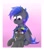 Size: 1788x2048 | Tagged: safe, artist:waffletheheadmare, oc, oc only, oc:grey, oc:rapid shadow, bat pony, pony, unicorn, couple, fangs, happy, holding head, looking at each other, love, playful, playing, rapid x grey, shipping, smiling, tongue out