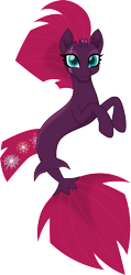 Size: 713x1500 | Tagged: safe, artist:cloudy glow, tempest shadow, seapony (g4), g4, my little pony: the movie, cute, cutie mark, female, seaponified, seapony tempest shadow, simple background, solo, species swap, tempestbetes, transparent background