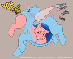 Size: 2832x2300 | Tagged: safe, artist:amaichix_ych-expired, pony, auction, auction open, belly, big belly, commission, eaten alive, endosoma, high res, internal, vore, x-ray, ych example, your character here