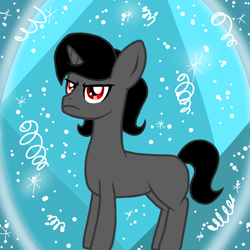 Size: 800x800 | Tagged: safe, artist:php185, king sombra, crystal pony, pony, unicorn, g4, glowing, magic, male, past, solo, sparkles, teenager