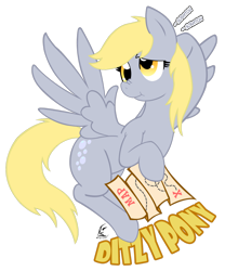 Size: 1024x1229 | Tagged: safe, artist:masternodra, derpy hooves, pegasus, pony, g4, female, head scratch, map, mare, scratching, signature, simple background, solo, spread wings, transparent background, wings