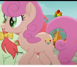 Size: 729x636 | Tagged: safe, screencap, apple juice (g4), meadow bloom, earth pony, pony, g4, rainbow roadtrip, background pony, cropped, female, juice, mare, solo focus