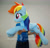 Size: 2072x2000 | Tagged: safe, artist:lanacraft, rainbow dash, human, pegasus, pony, g4, female, hand, high res, irl, life size, mare, photo, plushie, smiling