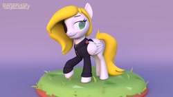 Size: 1600x900 | Tagged: safe, artist:regendary, oc, oc only, pegasus, pony, 3d, clothes, female, mare, solo
