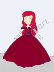 Size: 600x800 | Tagged: safe, artist:fude-chan-art, apple bloom, equestria girls, g4, clothes, dress, gown