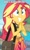 Size: 600x1005 | Tagged: safe, edit, edited screencap, screencap, sunset shimmer, equestria girls, equestria girls series, forgotten friendship, g4, bag, belly button, bikini, caption, clothes, cropped, female, geode of empathy, image macro, magical geodes, memeful.com, sarong, smiling, solo, swimsuit, text