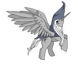 Size: 635x538 | Tagged: safe, artist:eruanna, alicorn, pony, gandalf, large wings, simple background, solo, transparent background, wings