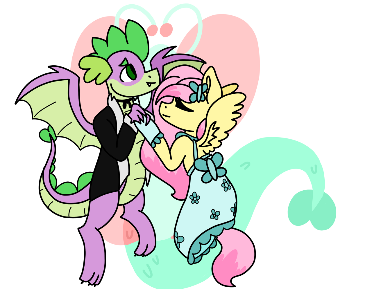 Spike x fluttershy