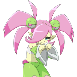 Size: 2048x2048 | Tagged: safe, artist:tyxfluttershy, fluttershy, genie, equestria girls, g4, clothes, cosplay, costume, crossover, female, high res, plink, recolor, shantae, shantae and the seven sirens, simple background, solo, transparent background