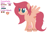 Size: 601x393 | Tagged: safe, artist:bloodybella24, artist:selenaede, oc, oc only, oc:foxwhelp, pegasus, pony, apple, base used, colors, cutie mark, female, food, freckles, half apple, next generation, offspring, parent:big macintosh, parent:fluttershy, parents:fluttermac, paw prints, solo, wings