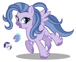 Size: 1280x1047 | Tagged: safe, artist:tenderrain-art, rarity, seaspray, oc, oc only, hippogriff, g4, female, interspecies offspring, male, offspring, parent:rarity, parent:seaspray, parents:rarispray, simple background, solo, transparent background