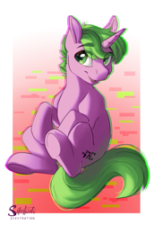 Size: 851x1238 | Tagged: safe, artist:silentwulv, oc, oc only, pony, unicorn, male, solo, stallion