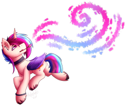Size: 2239x1881 | Tagged: safe, artist:melodysweetheart, oc, oc only, oc:kittypaint, alicorn, bat pony, bat pony alicorn, pony, alicorn oc, art, bat wings, brush, horn, simple background, solo, transparent background, wings
