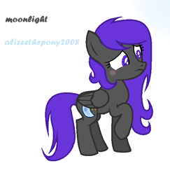 Size: 556x572 | Tagged: safe, artist:alizeethepony2008, oc, oc only, pegasus, pony, moonlight, pegasus oc, solo, wings