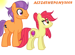 Size: 616x456 | Tagged: safe, artist:alizeethepony2008, apple bloom, tender taps, earth pony, pony, g4, female, male, older, older apple bloom, older tender taps, shipping, straight, tenderbloom