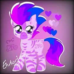 Size: 450x450 | Tagged: artist needed, safe, oc, oc only, pony, zebra, heart, reference sheet, smiling, solo, zebra oc