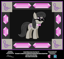 Size: 4254x3962 | Tagged: safe, artist:nathianexiztant, octavia melody, pony, g4, absurd resolution, female, poster, solo, sunglasses