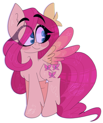 Size: 3700x4414 | Tagged: safe, artist:pyjamethyst, fluttershy, pegasus, pony, g4, absurd resolution, chest fluff, colored pupils, colored wings, cute, ear fluff, eye clipping through hair, female, leg fluff, looking back, shyabetes, simple background, solo, white background, wings
