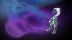 Size: 3840x2160 | Tagged: safe, artist:astralr, pony, high res, hooves to the chest, nebula, solo, space, spacesuit, stars