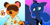Size: 1536x768 | Tagged: safe, artist:nia_fishcat, princess luna, alicorn, pony, raccoon, anthro, g4, animal crossing, anthro with ponies, clothes, crossover, female, jewelry, male, mare, money bag, peytral, six fanarts, smiling, tiara, tom nook