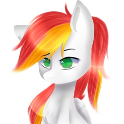 Size: 768x768 | Tagged: safe, alternate version, artist:speedyflashh, oc, oc only, pegasus, pony, bust, pegasus oc, simple background, solo, white background, wings