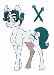 Size: 3517x4896 | Tagged: safe, artist:celestial-rainstorm, oc, oc only, oc:tourmaline quartz, pony, unicorn, looking at you, male, offspring, parent:oc:harpsichord, parent:rarity, parents:canon x oc, simple background, solo, stallion, story included, white background